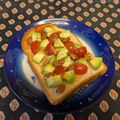 龍青空ママ's cooksnap of when they made アボカドトマトアーモンドの美肌トースト♬.