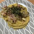 lala5's cooksnap of when they made しめじとベーコンのバター醤油スパ♡.