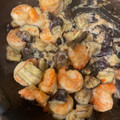 ekyy's cooksnap of when they made エビと茄子のスイートチリマヨソース！.