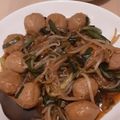 アクセル☆'s cooksnap of when they made ☰中華風肉団子で、ニラともやしの炒め物☰.