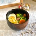 キンプリ's cooksnap of when they made 簡単♡具沢山ブロッコリーとゆで卵の味噌汁.
