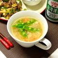 にきけん's cooksnap of when they made ☆スナップエンドウ☆＋で春のお味噌汁.
