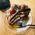 uniK422's cooksnap of when they made バレンタイン★いちごチョコレートケーキ★.