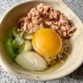 yu🐓's cooksnap of when they made ♡アレンジ納豆♡とろ〜りたまごのツナ納豆.