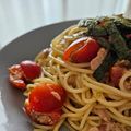 ♪メロンパン♪'s cooksnap of when they made 超シンプル！トマトと大葉で和風冷製パスタ.