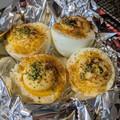 クックF2757X☆'s cooksnap of when they made お弁当に♪ゆで卵のカレーマヨ焼き.