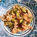 悠LOVE航's cooksnap of when they made 豚肉とオクラのおかか醤油和え.