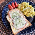 ちゃかぴまま's cooksnap of when they made ハムチーズトースト.