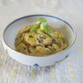 mmameco's cooksnap of when they made 新玉ねぎを使った、アサリの剥き身の卵とじ.
