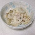 きらり流れ星's cooksnap of when they made れんこんちくわのマヨあえ.