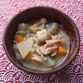 花時計咲いた's cooksnap of when they made 豚汁の鶏肉ver….