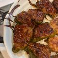 ともみ0817's cooksnap of when they made 豚挽肉でジュワ～！甘辛ピーマンの肉詰め♡.