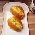 山わろ's cooksnap of when they made 湖北名物サラダパン♪（たくあんパン）.