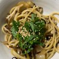 みーちーこー's cooksnap of when they made 舞茸としその塩昆布パスタ.