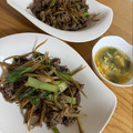 まめはっぱ's cooksnap of when they made 薬味ねぎたっぷり！牛ごぼうの甘辛炒め。.