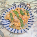 みかかめ's cooksnap of when they made ✿新たまねぎと絹さやのふわとろ卵とじ✿.