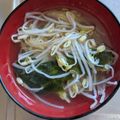 彩ーAyaー's cooksnap of when they made 【モヤシとワカメと茗荷のスープ】.