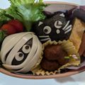 えぬわー's cooksnap of when they made ハロウィン★ミイラ&黒猫♩遠足☆キャラ弁.