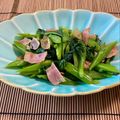 コムギ大好き's cooksnap of when they made つるむらさきベーコン炒め.
