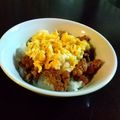 松ぼっくり。's cooksnap of when they made 豚ひき肉のゴロゴロそぼろとふんわり卵丼.