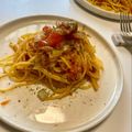 Ri→chan's cooksnap of when they made 夫が大絶賛！生トマト・ツナ・玉葱のパスタ.