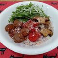 カリーナ's cooksnap of when they made レトルトミートボールでイタリアン丼.