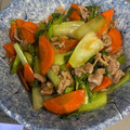 ママメイン！時々子供's cooksnap of when they made チンゲン菜と豚肉のオイスターソース炒め.