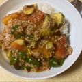 むっきっきー's cooksnap of when they made ☆簡単☆夏野菜の彩り麻婆丼.