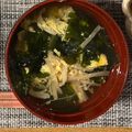 クック1TDC31☆'s cooksnap of when they made わかめとえのきの和風かき玉スープ.