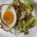 クックOBSDVC☆'s cooksnap of when they made 【楽めし】ひき肉キャベツ丼.