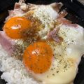 クック2H9MD0☆'s cooksnap of when they made ハムエッグの照り焼き丼.