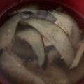 ﾌﾞﾚﾝﾀﾞ's cooksnap of when they made 汁が紫にならない☆皮付きなすの味噌汁.