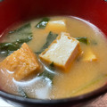 ★なみ☆'s cooksnap of when they made 小松菜と厚揚げのお味噌汁.