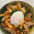 春巻きママ's cooksnap of when they made 豚肉のキムチ炒め.