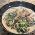 saki1010's cooksnap of when they made 簡単☆ほうれん草とチキンのクリーム煮.