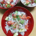 2児ママみきてぃ's cooksnap of when they made お刺身の切り落としで海鮮丼.
