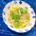 ふたごゆき's cooksnap of when they made レタスとカニカマで♪生姜入り中華風スープ.