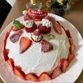 。ｓｎｏｗ。's cooksnap of when they made 簡単☆フルーチェドームケーキ.