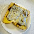 shinokoro's cooksnap of when they made 材料３っつ♡なめたけチーズトースト♪.
