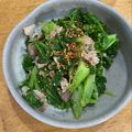 まつおよしこ's cooksnap of when they made 癖になる味!わさび菜と豚バラのマヨ炒め♪.