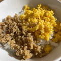 ぶす丸's cooksnap of when they made 簡単おいしい！鶏そぼろと卵の二色丼★.