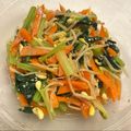 なつき☆ミ's cooksnap of when they made ☆小松菜・人参・豆もやしの３色ナムル☆.