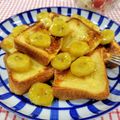 在宅勤務のおじさん's cooksnap of when they made とろける♡メープルバナナフレンチトースト.