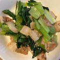 R2016's cooksnap of when they made 小松菜のベーコン炒め.