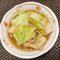 emiiem's cooksnap of when they made 鶏とキャベツとえのきのガリバタぽん酢炒め.