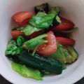 ミロにゃん's cooksnap of when they made トマト&レタス&キュウリの漬け置きサラダ.