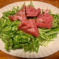 さすらい's cooksnap of when they made まぐろのお刺身と水菜の山葵マヨサラダ.