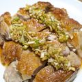 mufuron's cooksnap of when they made 簡単！揚げない鶏もも油淋鶏（ネギソース）.