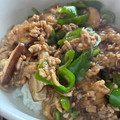 miumini's cooksnap of when they made 豚ひき肉とピーマンと春雨のとろみ丼.
