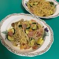 クックあさみちゃん's cooksnap of when they made ズッキーニとベーコンのペペロンチーノ.